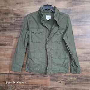 Old Navy Canvas Military Utility Jacket Men S Olive Hipster Streetwear Gorpcore